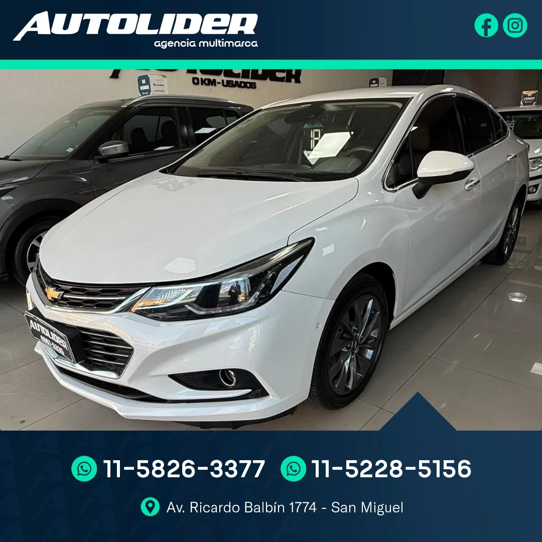 Chevrolet Cruze 1.4T LTZ AT 4P 2018 — foto 1 — Autolíder San Miguel
